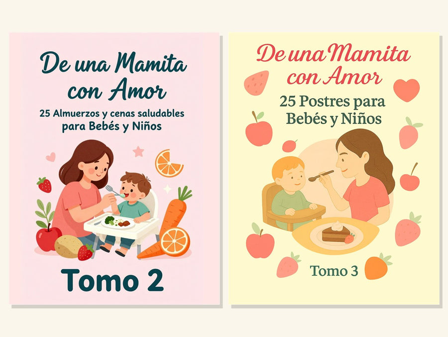 Set Recetarios: Almuerzos y Cenas + Postres - De Una Mamita Con Amor